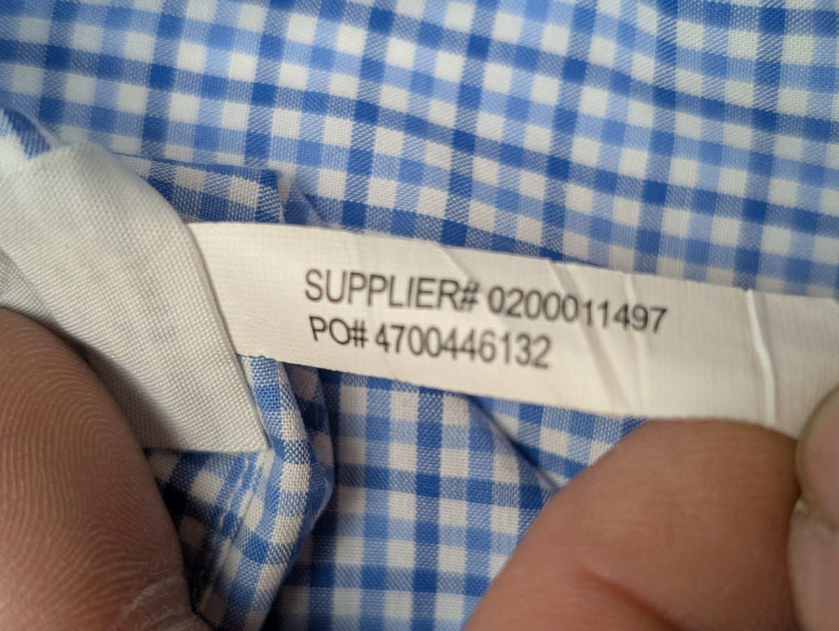 Chemise Polo Ralph Lauren Shirt L Petits Carreaux Bleu Blanc Button Down Logo