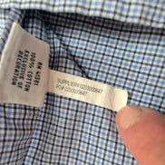 Chemise Ralph Lauren Custom Fit L Bleu Carreaux Logo Bleu manches longues