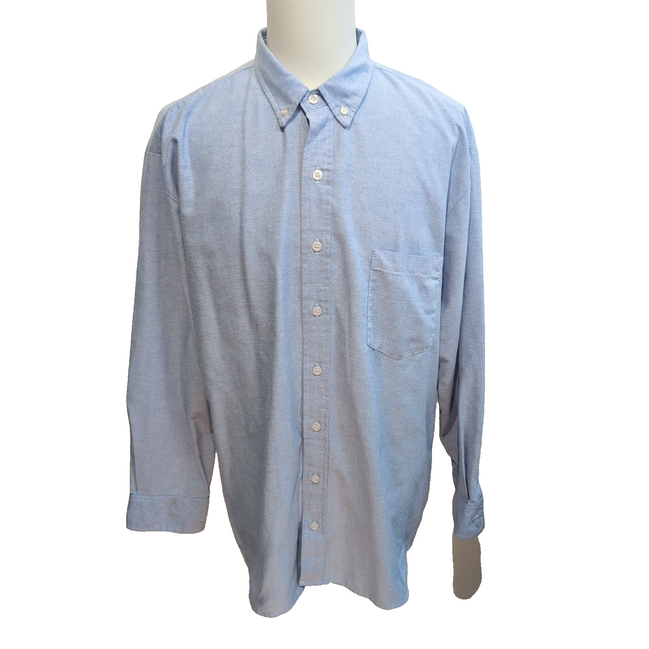 Chemise Dickies XXL 3XL Bleu Uni Coton Polyester Made in Mexico manches longues