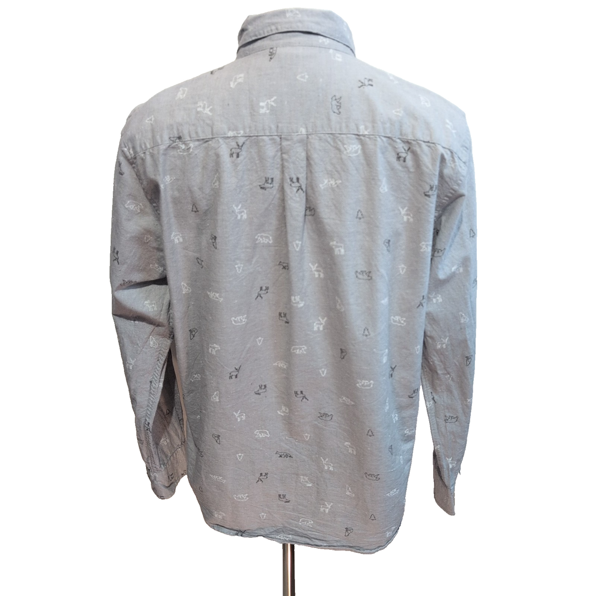 Chemise Mountain Ridge M animaux élan ours renard sapins coton manches longues