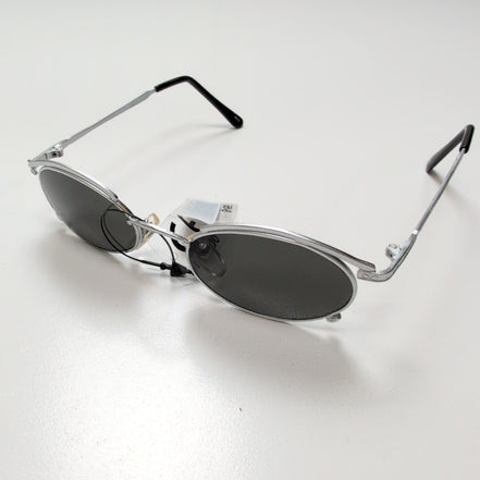 Lunettes de soleil Y2K Style Rétro Minimaliste Branche Fine métal gris
