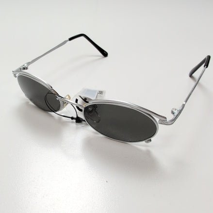 Lunettes de soleil Y2K Style Rétro Minimaliste Branche Fine métal gris