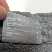 Chemise Columbia L Gris Uni 100% Coton Poche Stylo Minimaliste manches longues