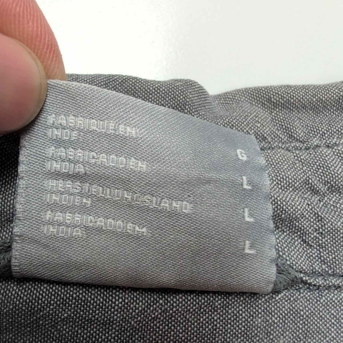 Chemise Columbia L Gris Uni 100% Coton Poche Stylo Minimaliste manches longues