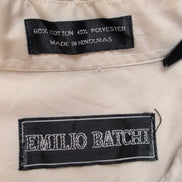 Chemise Emilio Batchi Cuba Panama Beige 4 Poches Brodée Taille L Homme