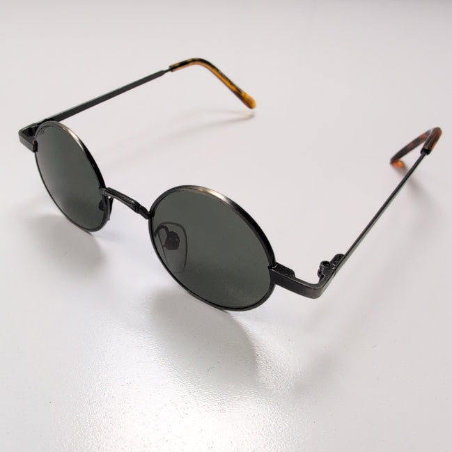 Lunettes de soleil Rondes Hippie Y2K 2 Branches Fines Métal