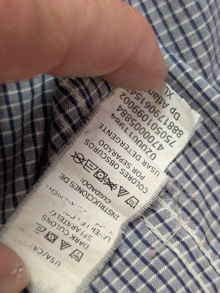 Chemise Chaps manches courtes petits carreaux taille XL #262msch
