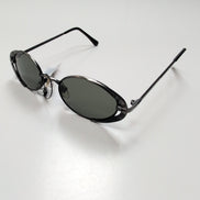 Lunettes de soleil Y2K Ovales Métal Brossé Chiffres Romains Branches Fines