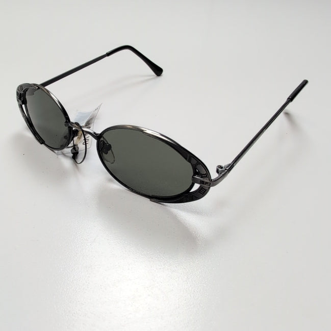 Lunettes de soleil Y2K Ovales Métal Brossé Chiffres Romains Branches Fines