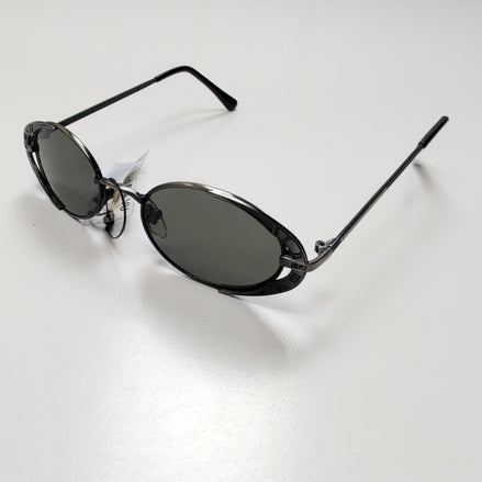 Lunettes de soleil Y2K Ovales Métal Brossé Chiffres Romains Branches Fines