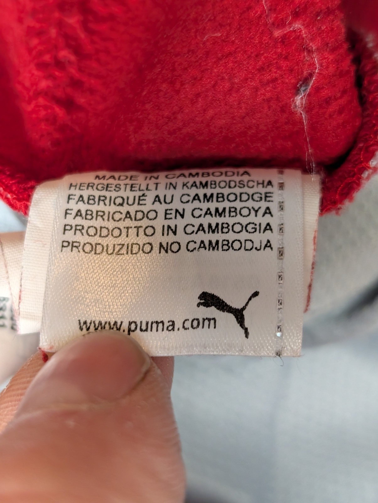 Sweat à Capuche PUMA Homme M Rouge Hoodie Sport 2 Poches Excellent État