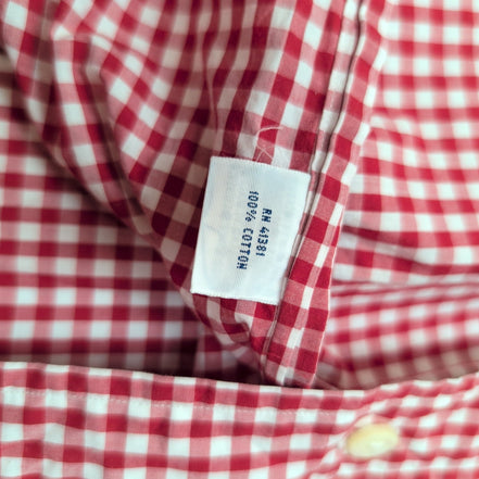 Chemise Ralph Lauren XL rouge à carreaux 100% coton sans logo