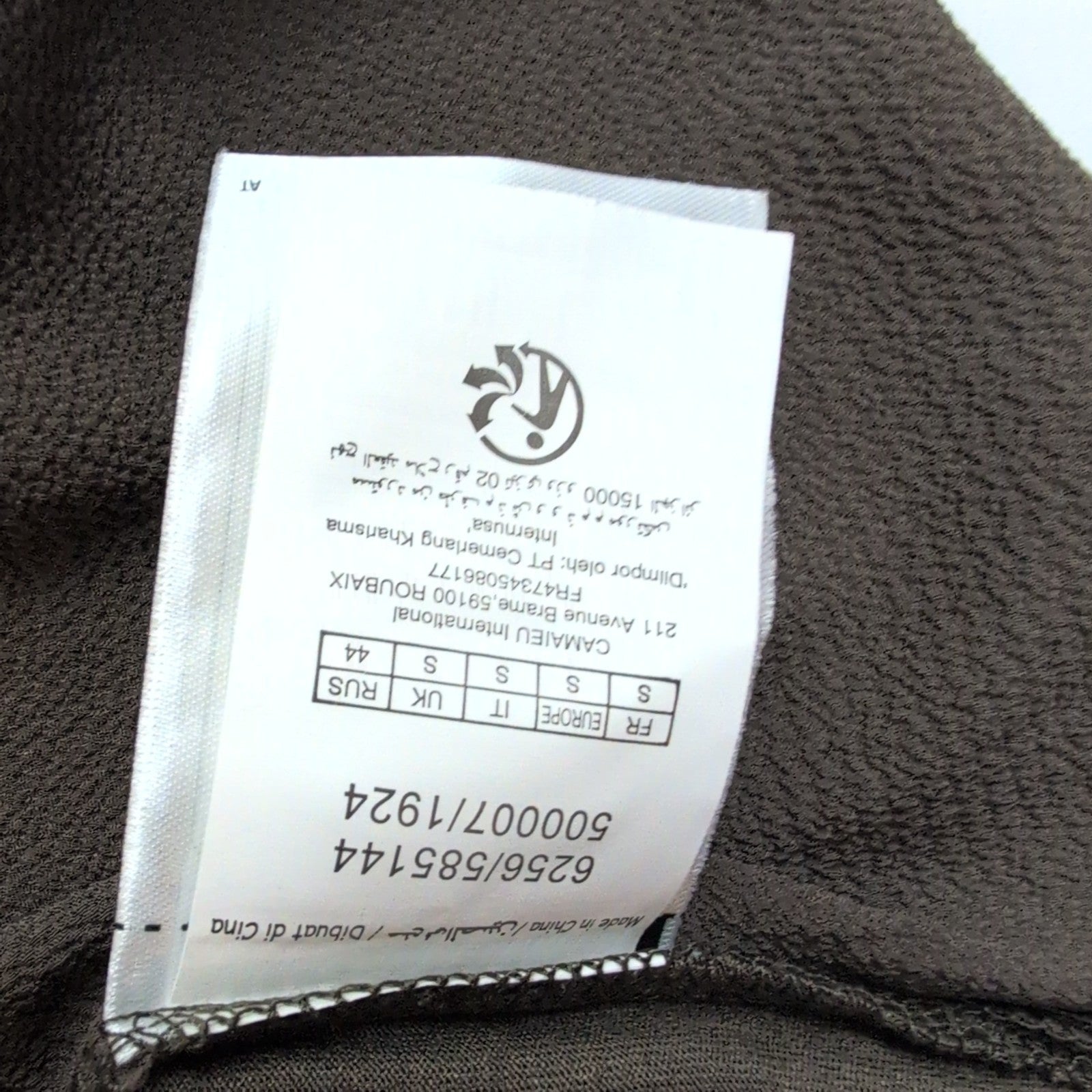 Haut Femme Taille S Camaïeu Basic Kaki Col V Sans Manches Neuf Étiquette