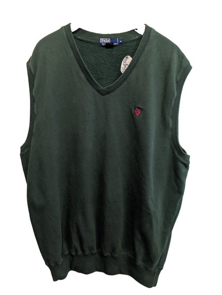 Pull sans manches Polo Ralph Lauren XL Pinehurst 1895 golf vert vintage