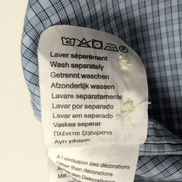 Chemise Lacoste Bleue À Carreaux Regular Fit FR 41 M Manches Longues