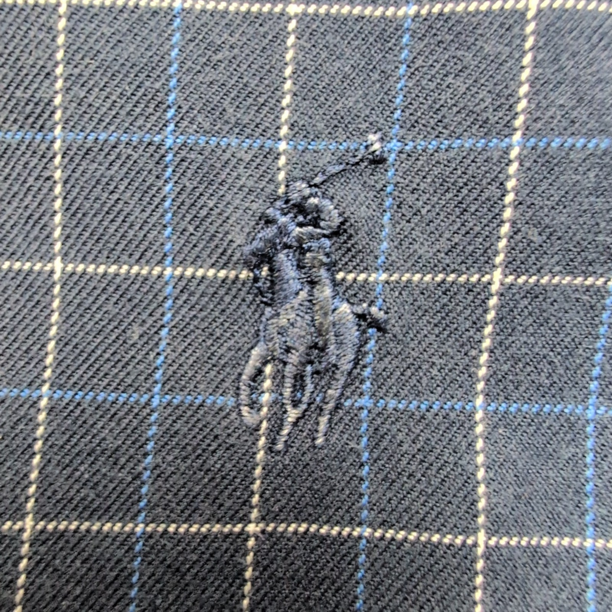 Chemise Ralph Lauren M Bleu Marine Carreaux Manches Longues