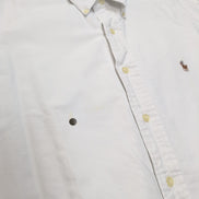 Chemise Ralph Lauren L Blanche Logo Marron Manches Longues