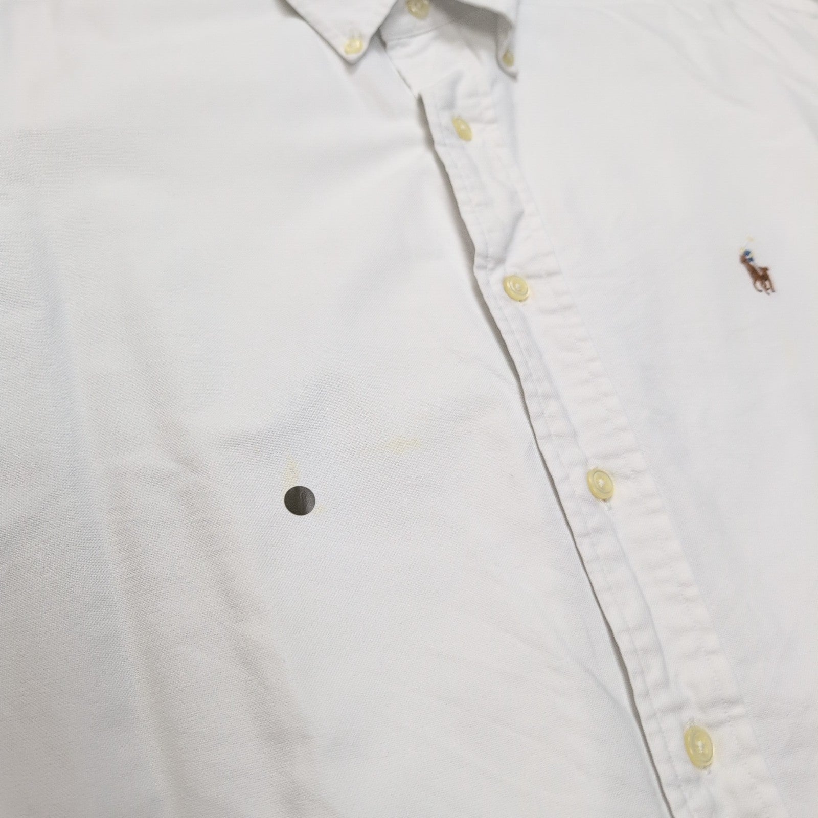 Chemise Ralph Lauren L Blanche Logo Marron Manches Longues