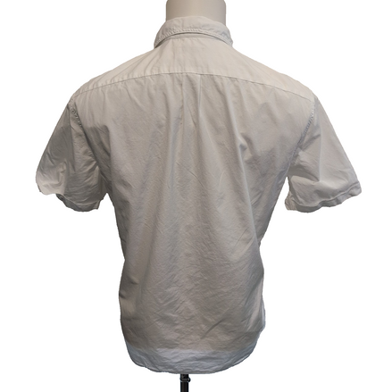 Chemise Burberry Brit M Blanche Manches Courtes Logo Brodé Vintage Coton
