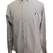 Chemise RALPH LAUREN - Flanelle Fine - Carreaux Multicolores Manches Longues L