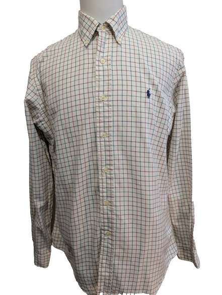 Chemise RALPH LAUREN - Flanelle Fine - Carreaux Multicolores Manches Longues L