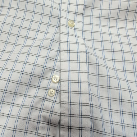 Chemise Tommy Hilfiger Homme L/XL Blanche Carreaux Bleus Kaki Coton