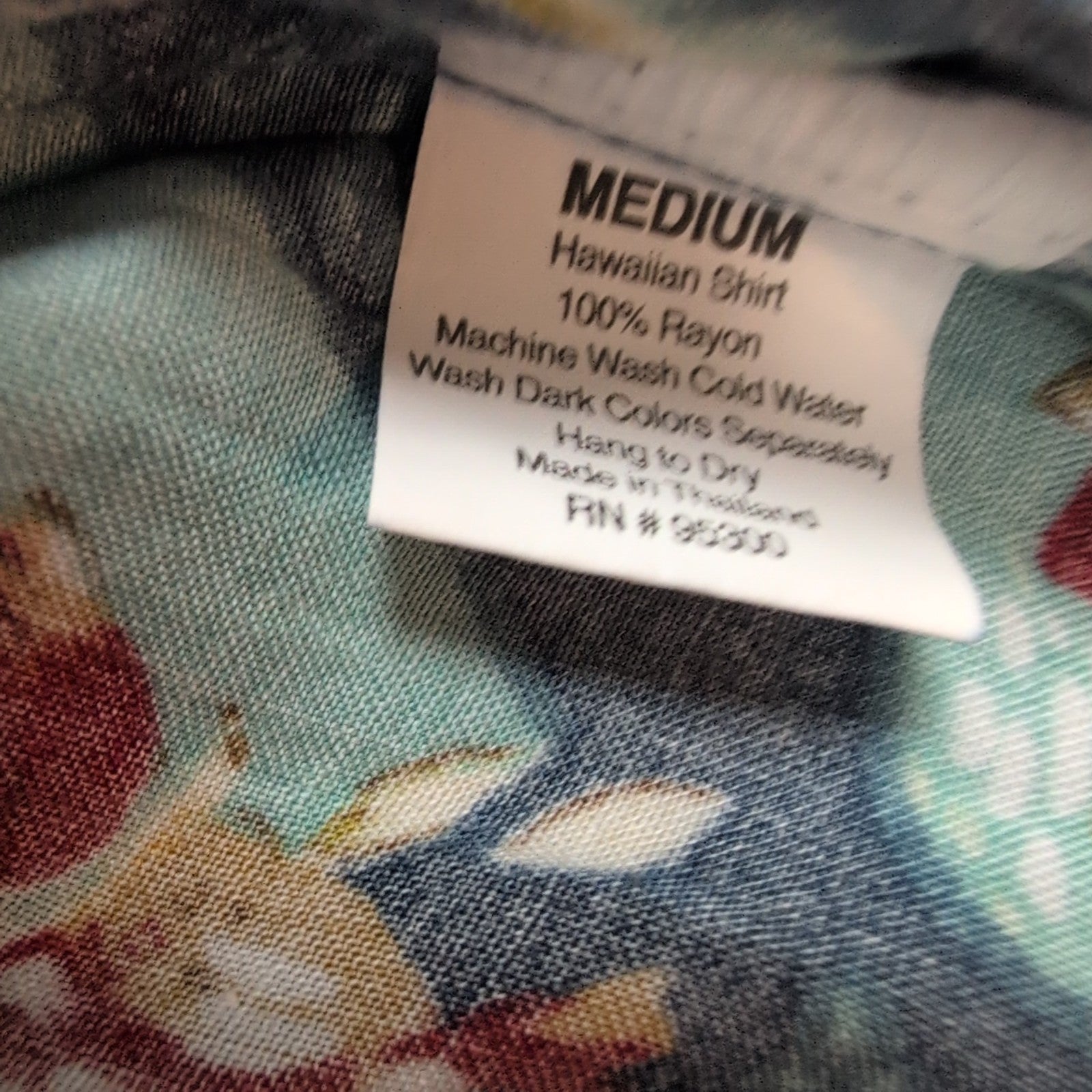 Chemise Hawaïenne Sun Fusion Rayonne Bleu Poissons Palmiers M