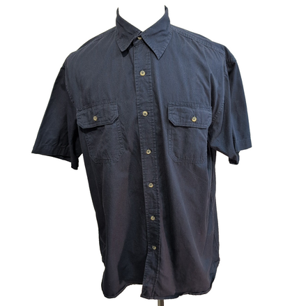 Chemise Wrangler Manches Courtes Bleu Marine à Poches Taille L
