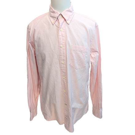 Chemise Nautica L Rose Pâle Made in Mauritius 100% Coton Logo Brodé