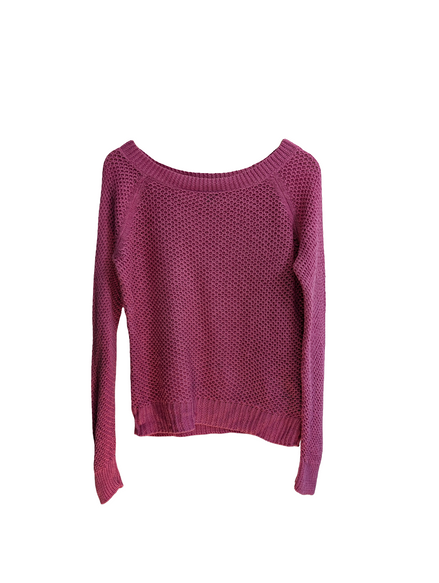Pull femme LAUREN Ralph Lauren lin coton rose fuchsia maille L