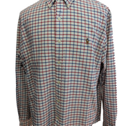 Chemise Ralph Lauren Homme XL Carreau Rouge Bleu Blanc Oxford Classique Boutonné