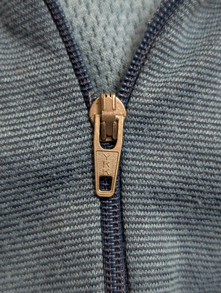 Polo Patagonia Capilene Bleu Col Zippé - Taille L Ajusté