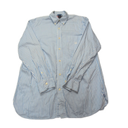 Chemise CHAPS bleue à rayures blanches taille L #64e