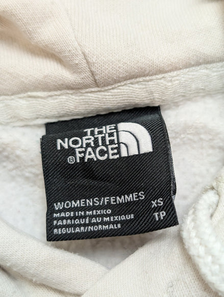 The North Face Sweat à Capuche Blanc - Grand Logo Carré au Dos - Taille XL Femme