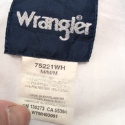 Chemise Wrangler Western Blanche à Rayures Brillantes - Taille M