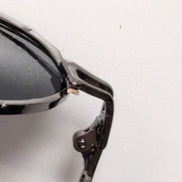Lunettes de soleil Ovales Noires Y2K Branche Fine Métal UV400