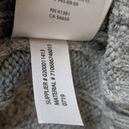 Pull POLO RALPH LAUREN Homme Gris Torsadé Cable Knit Logo Marine Taille XL XXL