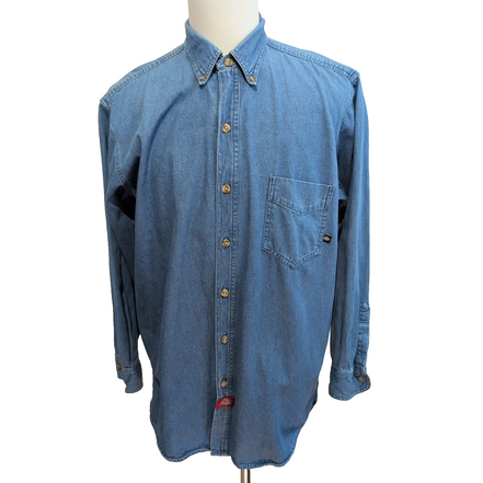 Chemise Dickies Jean Bleu L Made in Mexico Workwear Coton manches longues