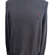 Pull POLO Ralph Lauren - Bleu Marine - Logo Rouge - Col rond Taille L/XL