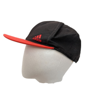 Casquette ADIDAS Vintage Rouge et Noir Logo Imprimé Taille Réglable