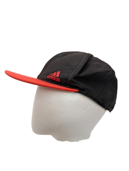 Casquette ADIDAS Vintage Rouge et Noir Logo Imprimé Taille Réglable