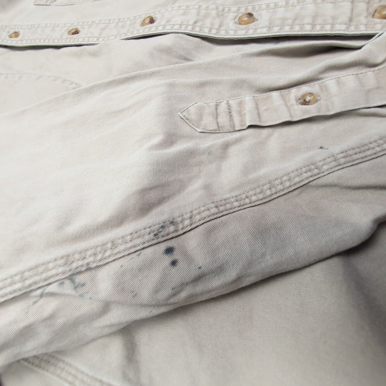 Chemise Wrangler RIGGS beige crème taille XL uni manches longues