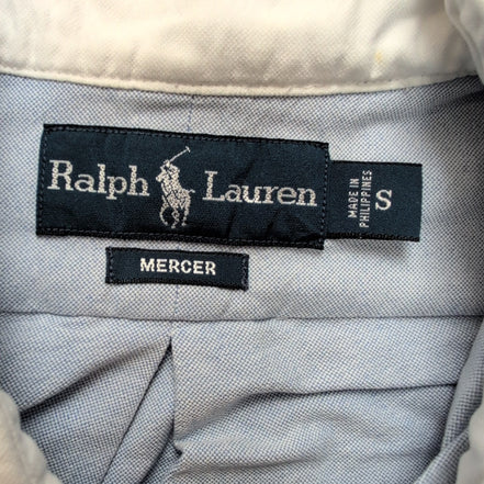 Chemise Ralph Lauren Mercer S Bleu Écusson Chasse Polo 1967 Broderie N°3