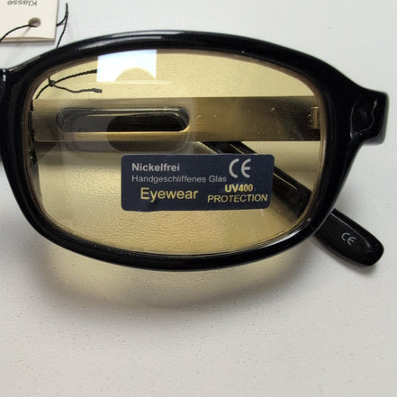 Lunettes de Soleil Rectangulaires Y2K Branches Larges Noir Jaune