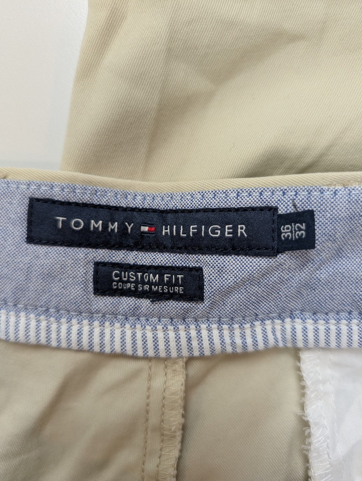 Pantalon Chino TOMMY HILFIGER Crème 🍦 Taille W36 (L25 réelle) 🍦 Excellent État