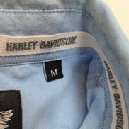 Chemise Harley Davidson M Bleu Logo Manche Brodé 2 Poches manches longues