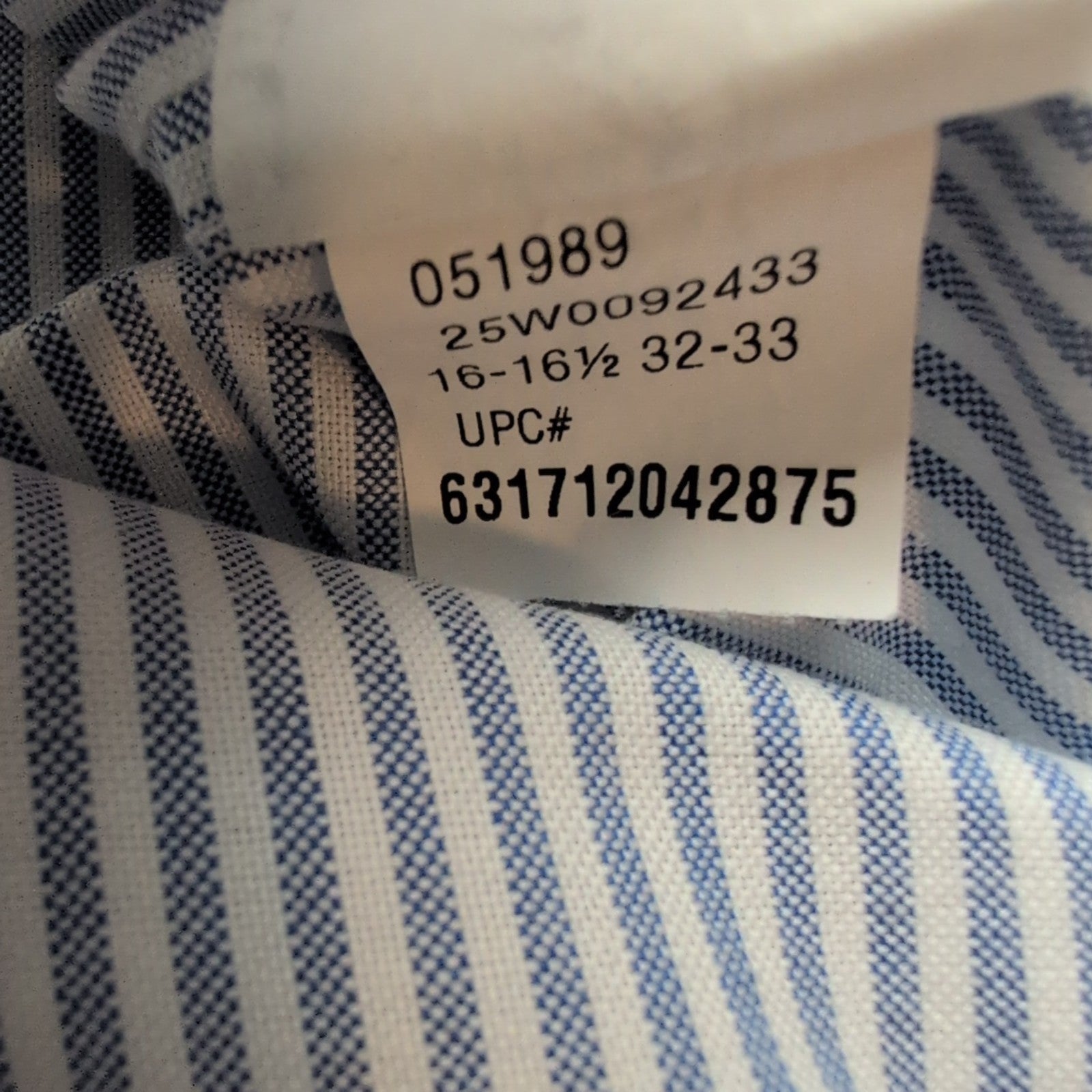 Chemise Chaps Oxford Bleue à Rayures manches longues Taille L/XL