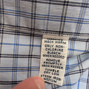 Chemise Ralph Lauren Vintage Yarmouth L bleu carreaux manches longues