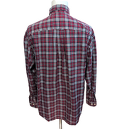 Chemise Nautica 80s Two Ply Basketweave L Rouge Carreaux Coton