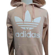 Sweat à Capuche Adidas Saumon - Grand Logo Blanc - Taille XS